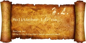 Holitscher Léna névjegykártya